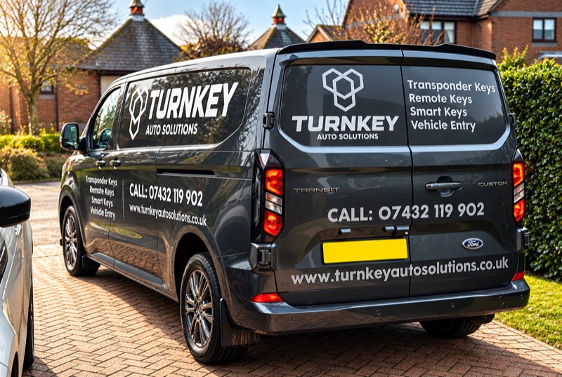 The Turnkey van on a customer's driveway